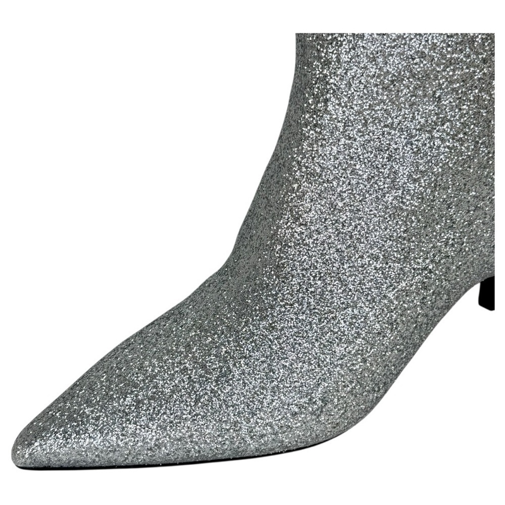 ON 34th Aatira Tulip Silver Glitter Womens Booties Size 8M - Picture 7 of 12